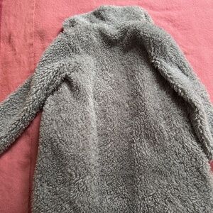 Kensi Teddy Bear Relaxed Fit Grey Coat